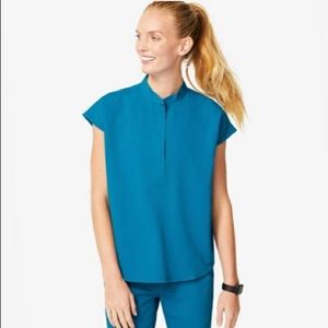 FIGS Limited Edition Alps Blue Rafaela Top